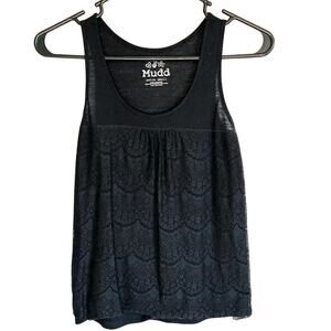 Mudd black lace babydoll tank top  Size  XS